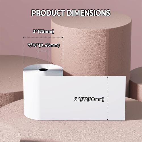 (100 Rolls) 3 1/8 x 230 Thermal Paper Receipt Rolls, Premium Quality Thermal Printer Paper, Thick Receipt Paper Rolls, Fits All POS Cash Registers, BPA Free - size: 100 Rolls, style: 3 1/8" 230