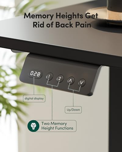 FEZIBO L Shaped Electric Standing Desk, 63 x48 inch Large with Drawers | Reversible Tabletop, 2 Memory Height Settings | Home Office & Gaming Height-Adjustable Table, Black Top/Black Frame（2 packages） - color: Black, size: 63"x48"