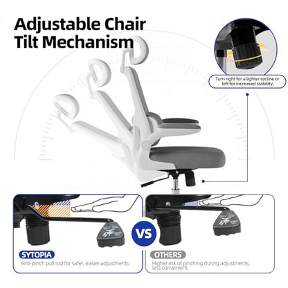Heavy Duty 500lbs Office Chair Replacement Parts, Swivel Tilt Control Mechanism with 6.2" (W) x 10.4" (L) Mounting Holes, Chair Base for Executive and Gaming Chairs, Black