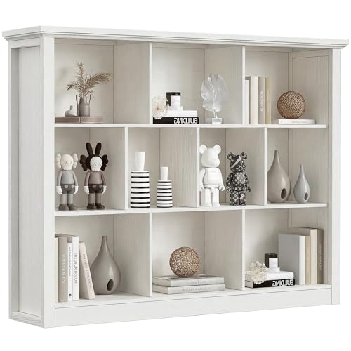 Unikito Cube Storage Shelf, Open Cube Bookshelf with Base, Warm White - color: Warm White, size: 10 Cube (50"W x 38.7"H)