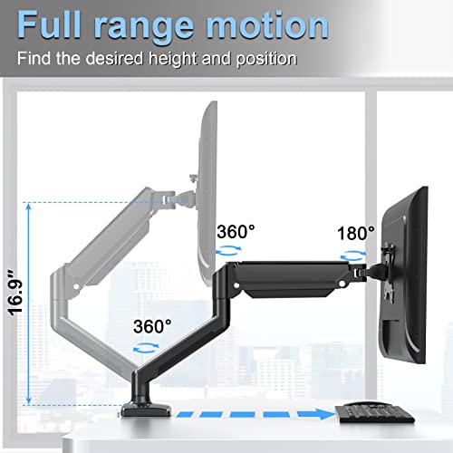 Single Monitor Mount Arm Fits up to 32 Inch, Desk Mount Holds 4.4-19.8lbs Computer Screen, Full Motion Monitor Desk Mount, VESA Mount 75x75, 100x100 - style: Single Desk Mount
