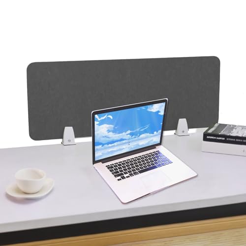 Desk Divider Panel for Students, 60 80 100 120 CM Clamp-on Table Top Privacy Shields/Pinnable Acoustic Partition Separator Shelves Blue Orange Yellow Black Grey(F,Width 80cm/31.5inch) - color: F, size: Width 80cm/31.5inch