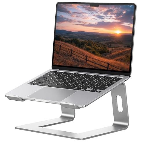 SOUNDANCE Laptop Stand, Aluminum Computer Riser, Ergonomic Laptops Elevator for Desk, Metal Holder Compatible with 10 to 15.6 Inches Notebook Computer, Silver - color: A-Silver, size: For 10 to 15.6 Inches Laptop