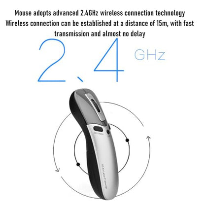 Naroote 2.4G Wireless Presentation Clicker Mouse, Gyroscope Technology Remote Control with Plug and Play USB Interface, for Presentation Remote