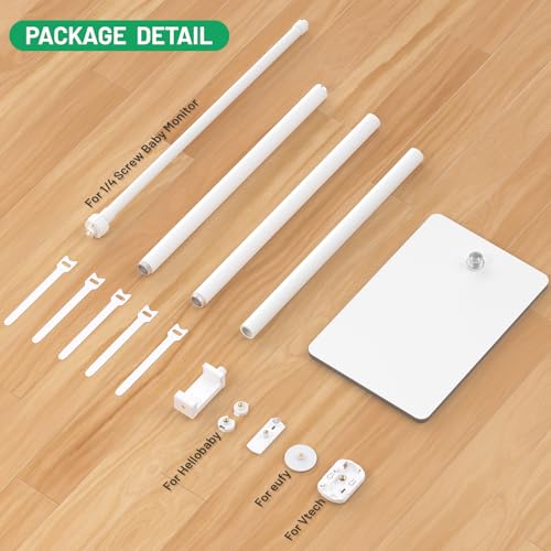 iTODOS Baby Monitor Floor Stand Holder Mount Compatible with HelloBaby HB6550/6560,Infant Optics DXR-8 Pro,Nanit Pro & Flex Stand,VTech VM819/VM901,Momcozy,Owlet,eufy,Babysense,Motorola