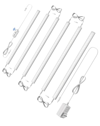 Motion Sensor Cabinet Lighting Plug in - 6 Pcs 12 inches 4500K - color: Daylight White 4500K, size: Motion sensor-6 pack