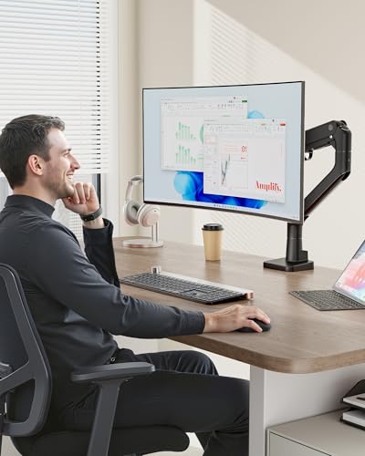 monTEK Heavy-Duty Monitor Arm Bundle with Universal VESA Extension Kit, Fits 17–57" Curved & Ultrawide Screens up to 59.4 lbs, Expands VESA to 200x200 & 300x300