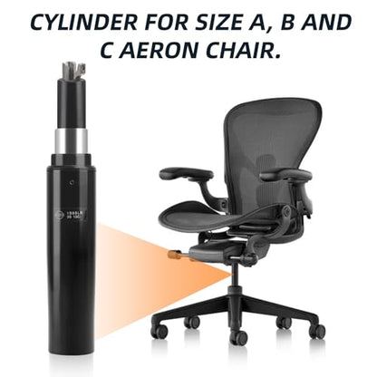 Heavy Duty Gas Lift Cylinder for Herman Miller Aeron Chair, 4 Hydraulic Piston with 500 lbs, Part #7 1B65LR