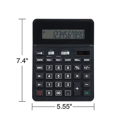 Staples 12-Digit Desktop Calculator, Solar/Battery, Black, 2-Pk, ST290 - size: 2 Pack, style: 12-Digit