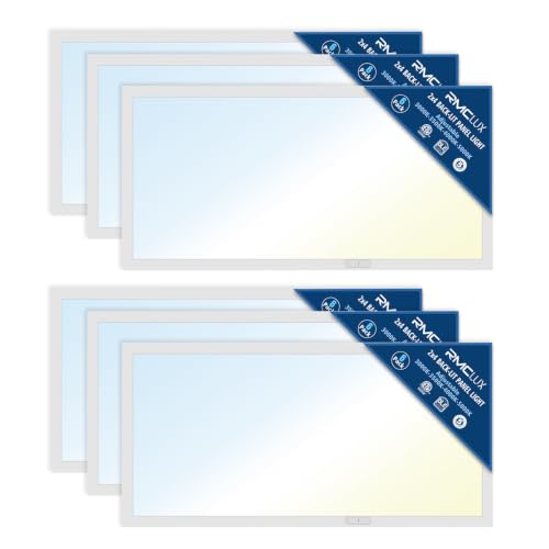 2x4 LED Panel Light 6Pack,Up to 7500 Lumens,AC120-277V | 5Power Options (25–50W),4CCT Choices (3000–5000K),0-10V Dimmable,ETL&DLC for Office Commercial Drop Ceiling - size: 2x4-6Pack