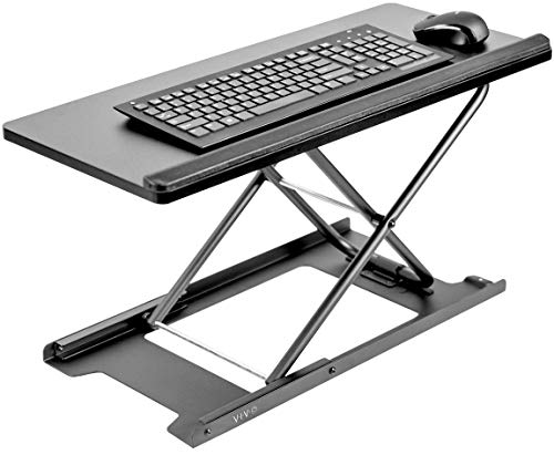 VIVO Black 27 in Single Top Keyboard and Mouse Riser, DESK-V000P - color: Black