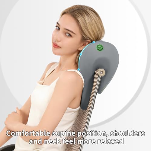 Ergonomic Office Chair Headrest, Adjustable Neck Support Pillow with Removable Washable Cover, Universal Head Rest Attachment for Office Chairs, Wheelchairs, Desk Chair Napping (Gray) - color: Gray