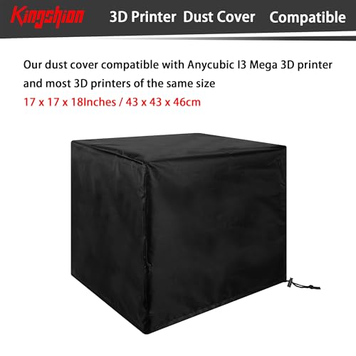 17 Inch 3D Printer Enclosure - Waterproof & Dustproof Protective Cover, Heavy-Duty Reusable Universal Fit Enclosure for Enhanced 3D Printing Protection-Black