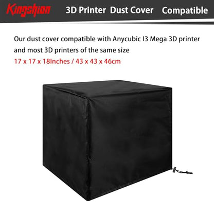 17 Inch 3D Printer Enclosure - Waterproof & Dustproof Protective Cover, Heavy-Duty Reusable Universal Fit Enclosure for Enhanced 3D Printing Protection-Black