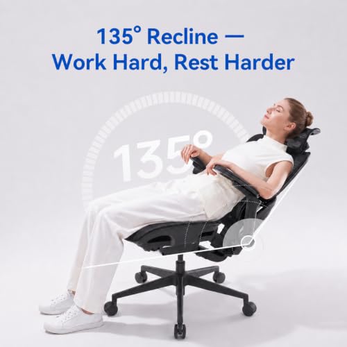 SIHOO B300 PRO Ergonomic Office Chair, High Back Mesh Computer Chair, Balck - color: Soft Black, size: Pack of 1