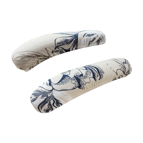 FORCHEER Armrest Covers for Office Chair 12-15 Inch Floral 2 Pieces Elastic Arm Rest Covers for Computer Gaming Chair Arm Slipcovers Washable - color: Elegant Flowers, size: Chair Armrest Cover-Elastic