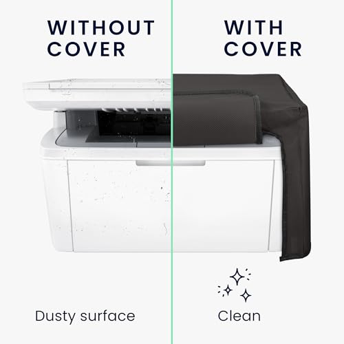 kwmobile Dust Cover Compatible with HP LaserJet MFP M140w - Printer Case - Fabric Protector Cover - Dark Grey