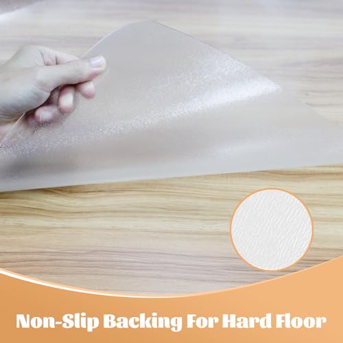 KMAT Office Chair Mat,Easy Glide Hard Wood Tile Floor Mats,Chair Mat for Home Office Rolling Chair,Heavy Duty Floor Protector -36"x48" with Lip - size: 36"x48", style: Hard Floor Mat With Lip