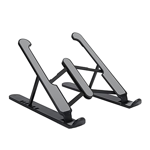 Sorandy Laptop Stands, Foldable Riser, Ergonomic Ventilated Cooling Computer Notebook Stand, Ideal for Heightening Frame (Black)