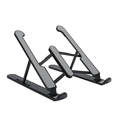 Sorandy Laptop Stands, Foldable Riser, Ergonomic Ventilated Cooling Computer Notebook Stand, Ideal for Heightening Frame (Black)