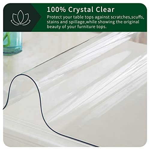 1.5mm Thick Clear PVC Table Protector Waterproof Clear Plastic Desk Protection Table Cover Cloth Table Pad Laptops Pad Computer Pad Dresser 13x20 Inch Rectangle Non-Slip Vinyl Desk Mat on Top of Desk - color: Clear1.5 Rectangle, size: 13" x 20"