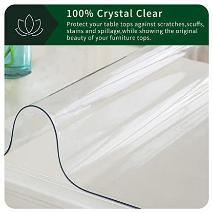 1.5mm Thick Clear PVC Table Protector Waterproof Clear Plastic Desk Protection Table Cover Cloth Table Pad Laptops Pad Computer Pad Dresser 13x20 Inch Rectangle Non-Slip Vinyl Desk Mat on Top of Desk - color: Clear1.5 Rectangle, size: 13" x 20"