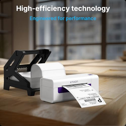 KNAON Shipping Label Printer, Wireless Wi-Fi Thermal Printer, AirPrint Label Printing 4x6 for iPhone, iPad, Mac, Supports Android&Windows, Includes Label Holder – Ideal for Small Businesses, Shopify