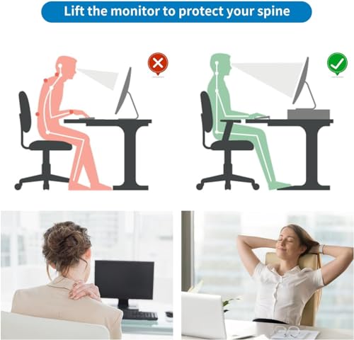 gianotter Computer Monitor Stand Riser with Drawer - color: Purple