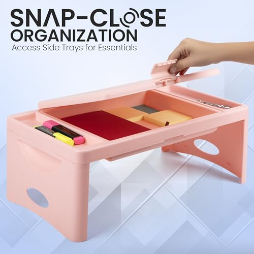 Loddie Doddie Lap Desk, Folding Desk, Portable Table, Blush, 9.75" x 12" - color: Blush