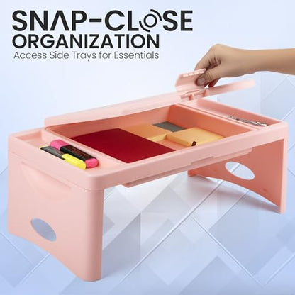 Loddie Doddie Lap Desk, Folding Desk, Portable Table, Blush, 9.75" x 12" - color: Blush