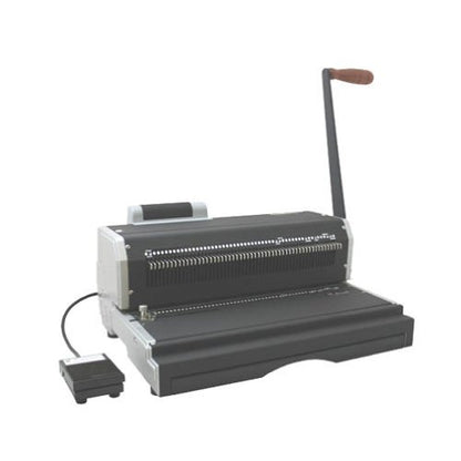 Akiles ACM-ER41+ Model CoilMac-ER Plus Manual Coil Punch with Electric Coil Inserter, Special 4 x 5mm Oval Holes, All 54 Disengageable Pins, Up to 20-Sheet for 20 lbs Paper or 2.6mm for Hardboard | Heavy Duty, Oval Holes, With Electric Inserter