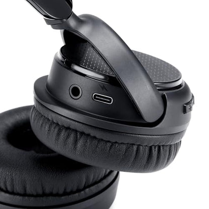 Amazon Basics Bluetooth On-Ear Headphones Wireless with Microphone, Deep Bass, 35 Hour Playtime, Foldable, Collapsible, Portable Travel Friendly, Black - size: One Size, style: Wireless