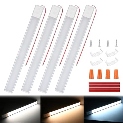 Nilight LED Interior Light Bar 4PCS 16.5 Inch Dimmable Strip Lights - color: 3 Color Interior Lights-16.5" 4PCS