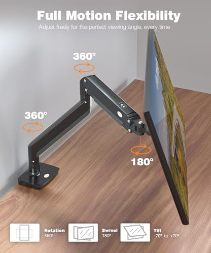 Ultrawide Monitor Arm for 22-43 Inch Monitors, Holds 33 lbs