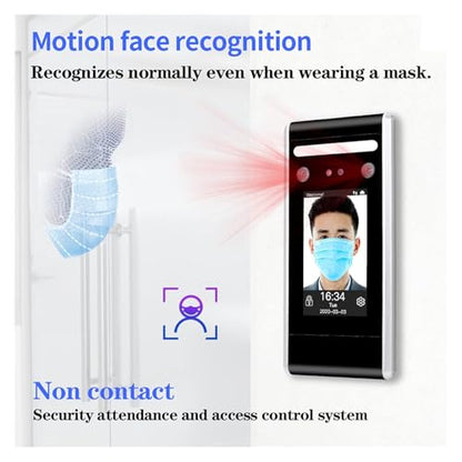 Time Clock, Access Control Keypad WiFi TCP/IP/USB Dynamic Face Biometric System Facial Time Attendance Machine ID IC for Business, Office(Kit 3) - color: Kit 3