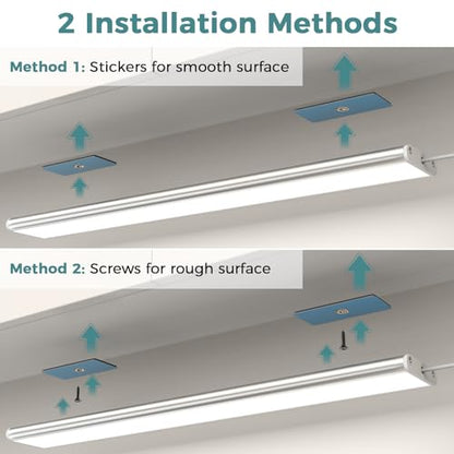 Under Cabinet Plug in 4000K 6 Pack 12 inch - color: Upgrade Daylight White 4000K, size: Manual switch-6 pack