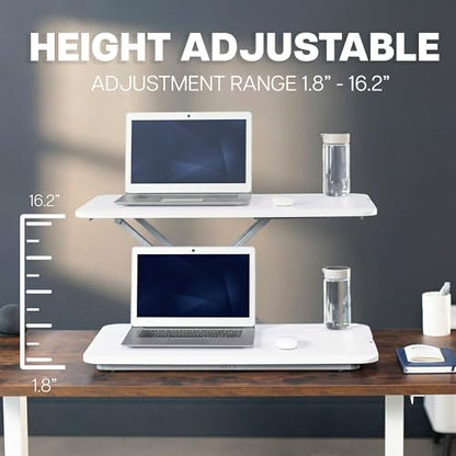 VIVO White 29 in Single Top Standing Desk Converter, DESK-V000UW - color: White, size: 29"