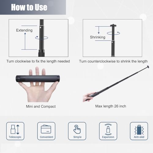 JCWINY Webcam Stand, 28 Inch Web Cam Stand for Desk, Adjustable Webcam Mount Camera Stand for Logitech Webcam C922 C930e C920S C920 C615 C960 C920x BRIO 4K NexiGo N60 and Others