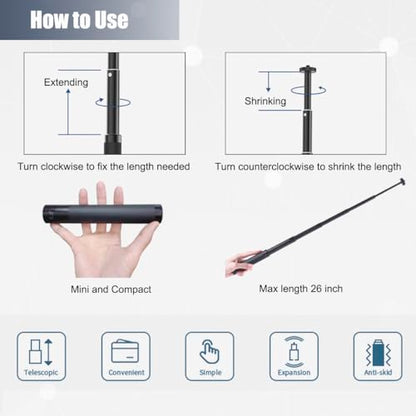 JCWINY Webcam Stand, 28 Inch Web Cam Stand for Desk, Adjustable Webcam Mount Camera Stand for Logitech Webcam C922 C930e C920S C920 C615 C960 C920x BRIO 4K NexiGo N60 and Others
