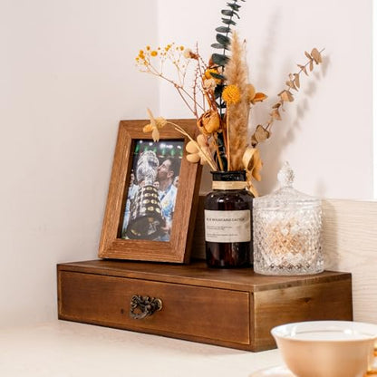 Wooden Drawers Organizer Solid Desktop Drawer Storage Box Organizer - color: Wood