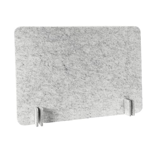 Acoustic Desk Divider Stand Up Privacy Partition Soundproof Felt Screen Lightweight Design Suitable for, Rectangle Light Gray - color: Rectangle Light Gray