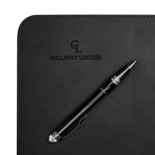 Gallaway Leather Desk Mat,Desk Writing Pad - Office Desk Pad, Medium 24" x 14" Black, Desk Mats on Top of Desks, Gift Ready Elegant Computer Desk Mat Desk Cover Desk Pad Protector PU Leather - color: Black, size: Medium