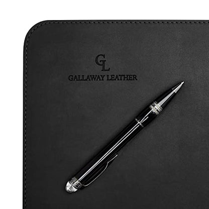 Gallaway Leather Desk Mat,Desk Writing Pad - Office Desk Pad, Medium 24" x 14" Black, Desk Mats on Top of Desks, Gift Ready Elegant Computer Desk Mat Desk Cover Desk Pad Protector PU Leather - color: Black, size: Medium