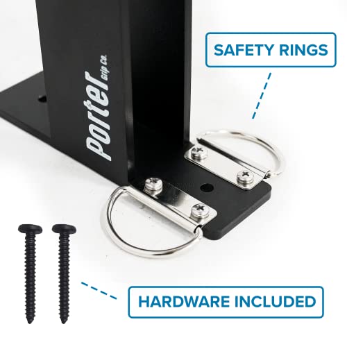 C Stand Wall Mount Bracket - Rack Wall Storage - Light Stand Bracket - Holds 5 C Stands - Heavy Duty Steel Production Hanger - Studio Organizer