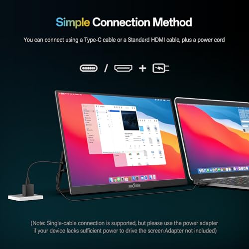 InnoView 16" Portable Monitor 144Hz Portable Gaming Monitor with Protective Sleeve, 1200P FHD External Monitor, Lightweight, Extra Second Screen for Laptop, PS5, Mac, Xbox (Not Includes Adapter) - size: 16 Inch