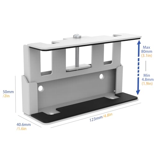 All-Metal Adjustable Width Power Strip/Laptop Chargers Holder Mount - Under Desk or Wall Mountable Universal Organizer for Power Strips, Laptop Chargers & Cable Management (Large)