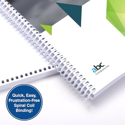 PrintWorks Professional Pre-Punched Spiral Binding Paper - 44-Hole (4:1 Pitch Hole Punch) - Book Binding Printer Paper - Made in the USA - 500 Sheets - 8.5" x 11" - 24 lb - 92 Bright White (04147) - size: 24 lb, style: Spiral, 44-Hole