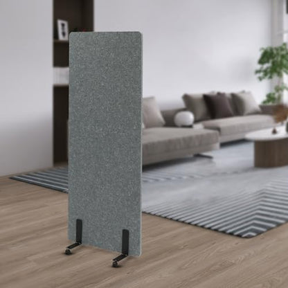 Office Partition, 24 x 66 Room Divider Large Privacy Screen Portable Partition Wall, Free Standing Office Divider Screen for Home Office Dorm Decor (Light Grey)