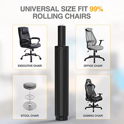 HOSALI Office Chair Gas Lift Cylinder-Office Chair Replacement Parts, Heavy-Duty Gas Lift Cylinder Fits Most Chairs,Highest End Class 4 Hydraulic Pneumatic Piston,Universal Size - size: 4.7-black
