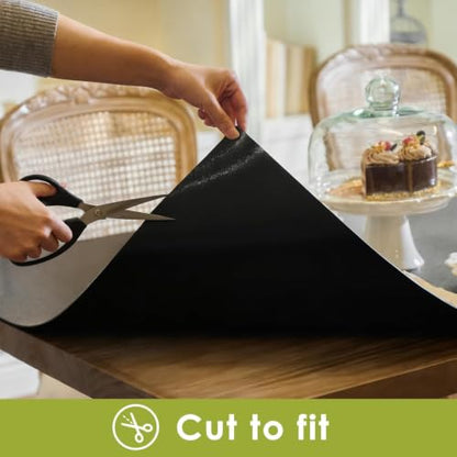 Black Table Cover Protector 60x84'', Waterproof 1.5mm Thick PVC Table Pad | Heavy Duty PVC Table Pad Desk Mat Dining Tablecloth Cut to Fit for Kitchen, Office Desk Game Night Party - size: 60" x 84" (Rectangular)
